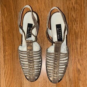 Stuart Weitzman Women Gold Gladiator Sandals